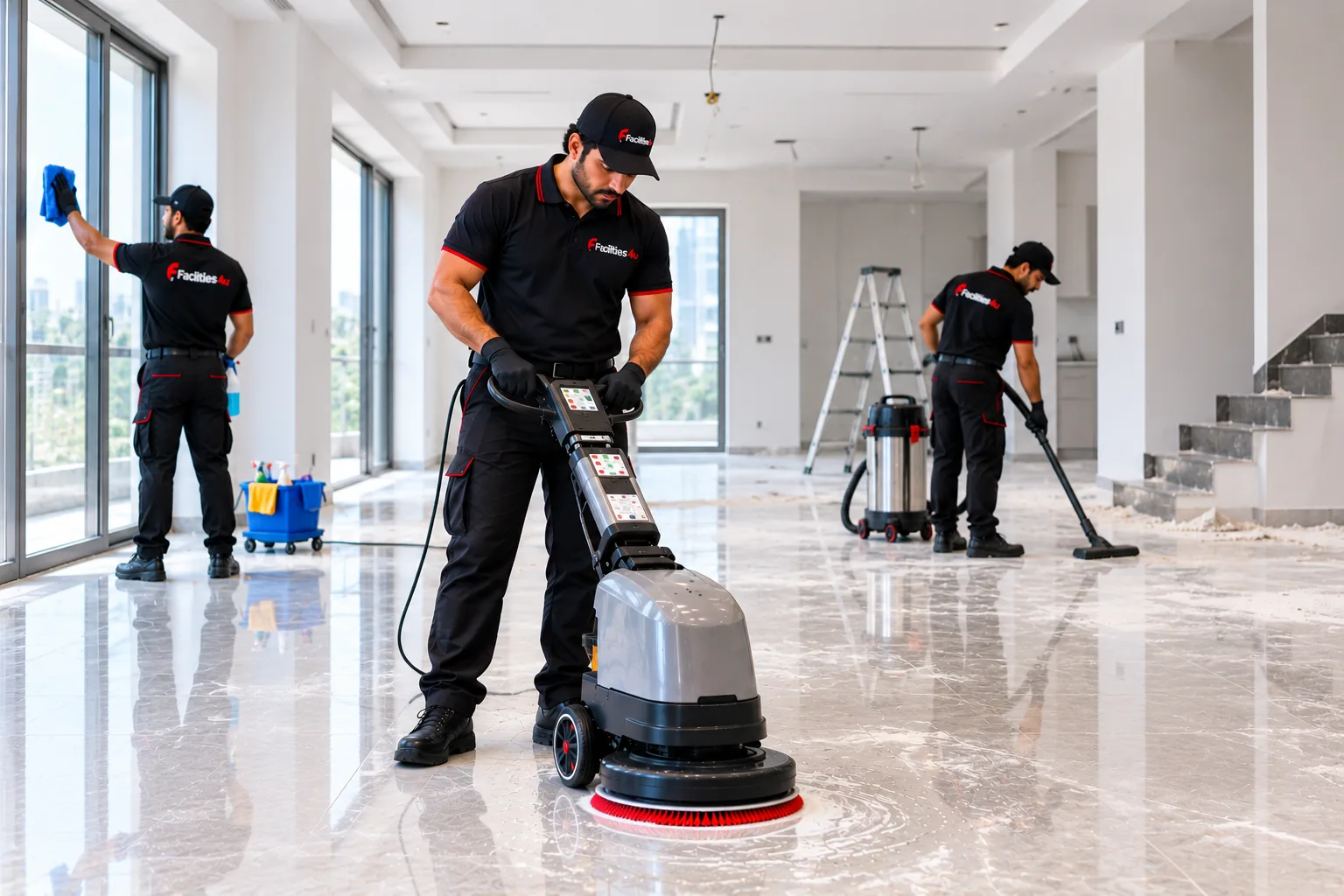 Post construction cleaning of a newly built Bengaluru property
